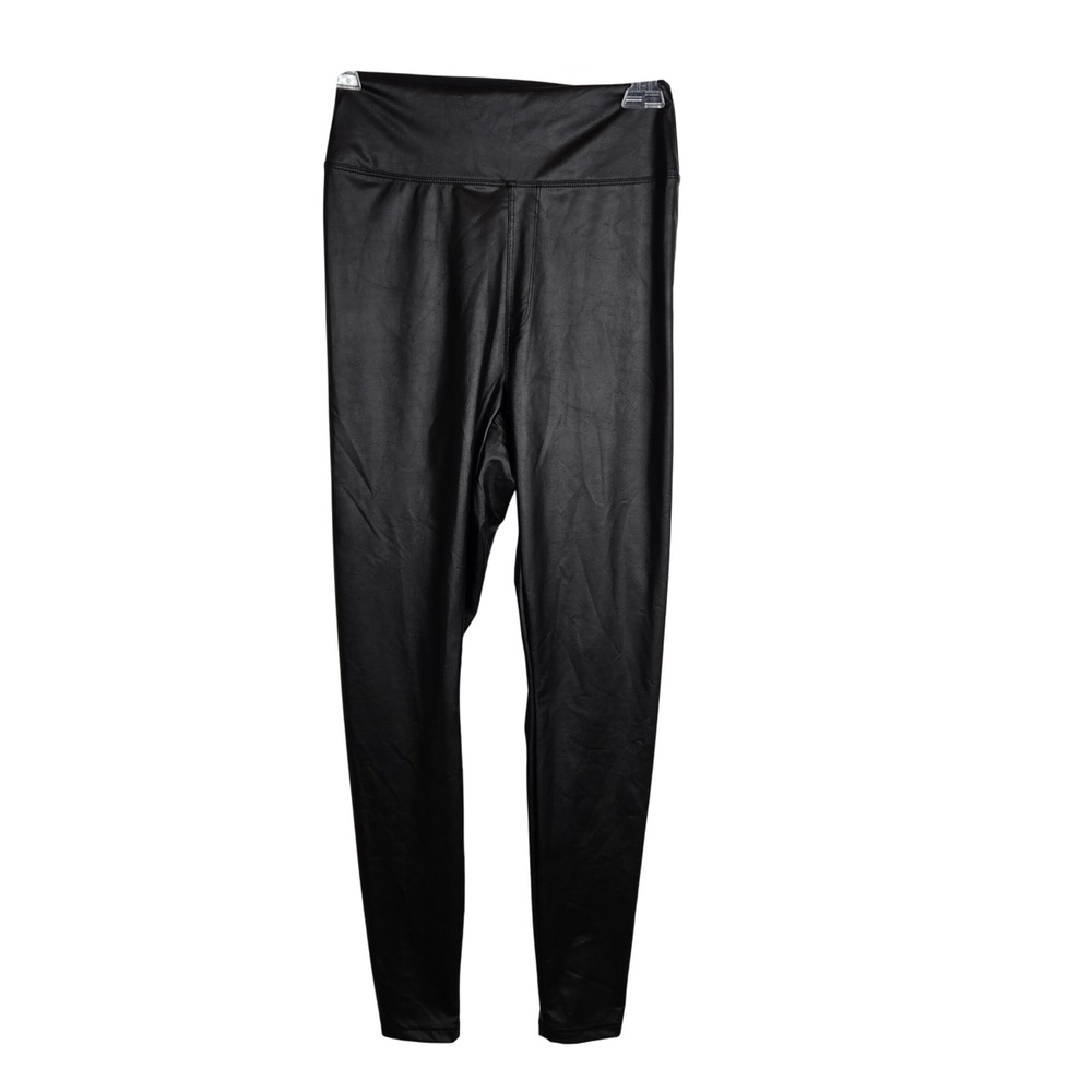 Aerie OFFLINE Real Luxe High Rise Faux Leather Leggings Black Medium Classic